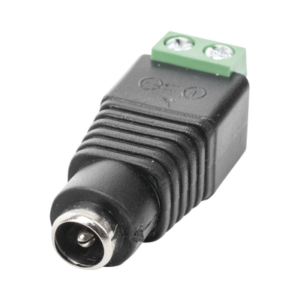 Adaptador Hembra Tipo Jack de 3.5 mm polarizado de 12 Vcc / Terminales Tipo Tornillo / Polarizado (+/-) / Ideal para Cám