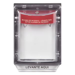 Protector de Policarbonato Super Resistente para Palanca de Incendio, sin Sirena y Texto en Español