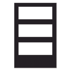 Puerta para Gabinete de 3 Niveles / para Paneles NOTIFIER / Color Negro