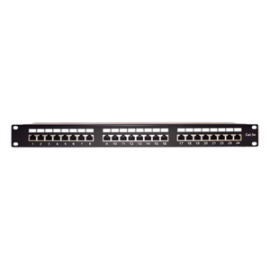 Panel de parcheo de impacto Blindado (STP) de 24 puertos Cat5e, 19in