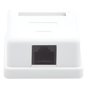 Caja de pared con 1 puerto Keystone, incluye Jack Cat5e