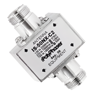 Protector Coaxial RF de CD Para 125 - 1000 MHz Con Ceja lateral y Conectores N Hembra en Ambos Lados, 50 Ω